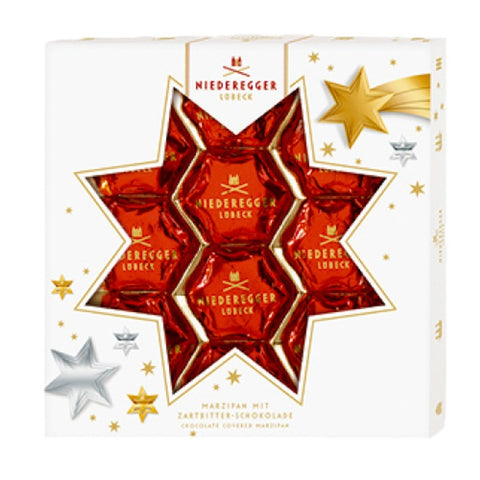 NIEDEREGGER Marzipan Stars Holiday Gift Pack 125g