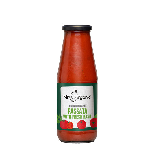 MR ORGANIC Italian Organic Passata With Fresh Basil 690g