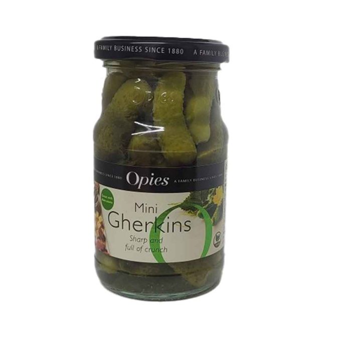 Opies Cocktail Gherkins in Distilled Malt Vinegar 227g