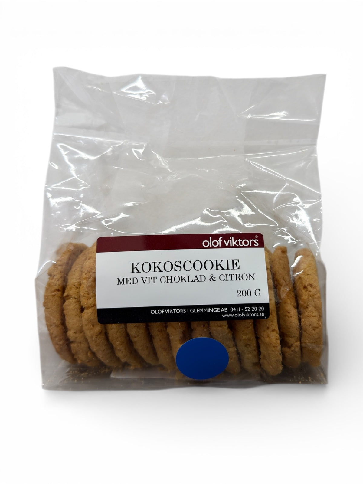 Olof Viktors White Chocolate and Lemon Coconut Cookies 200g