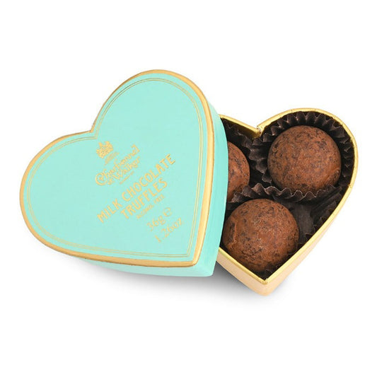 CHARBONNEL ET WALKER Milk Chocolate Truffles Mini Heart Green 34g