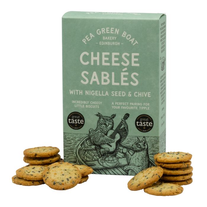 Pea Green Boat Nigella Seed & Chive Cheese Sablés