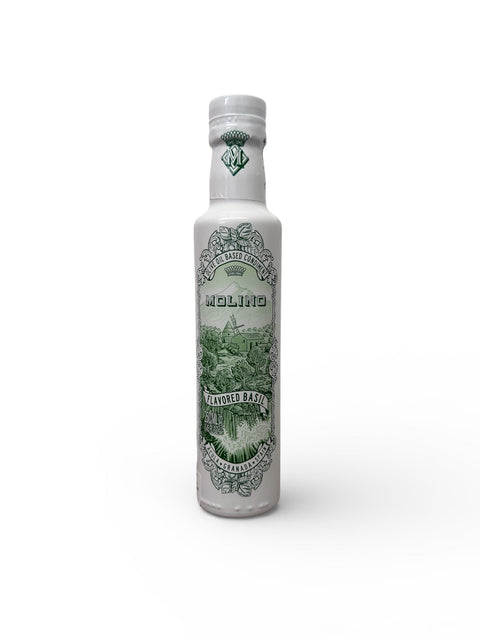 MOLINO Extra Virgin Olive Oil Basil Glass Jar 250g