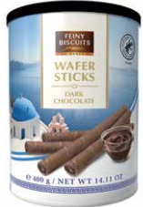 WAFER ROLL WITH A DARK CHOCOLATE CREAM FILLING