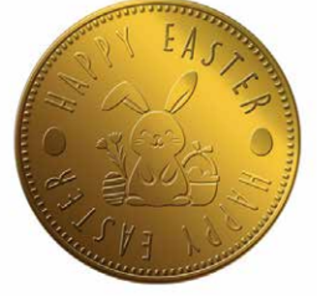 EASTER CHOCOLATE COIN 100mm