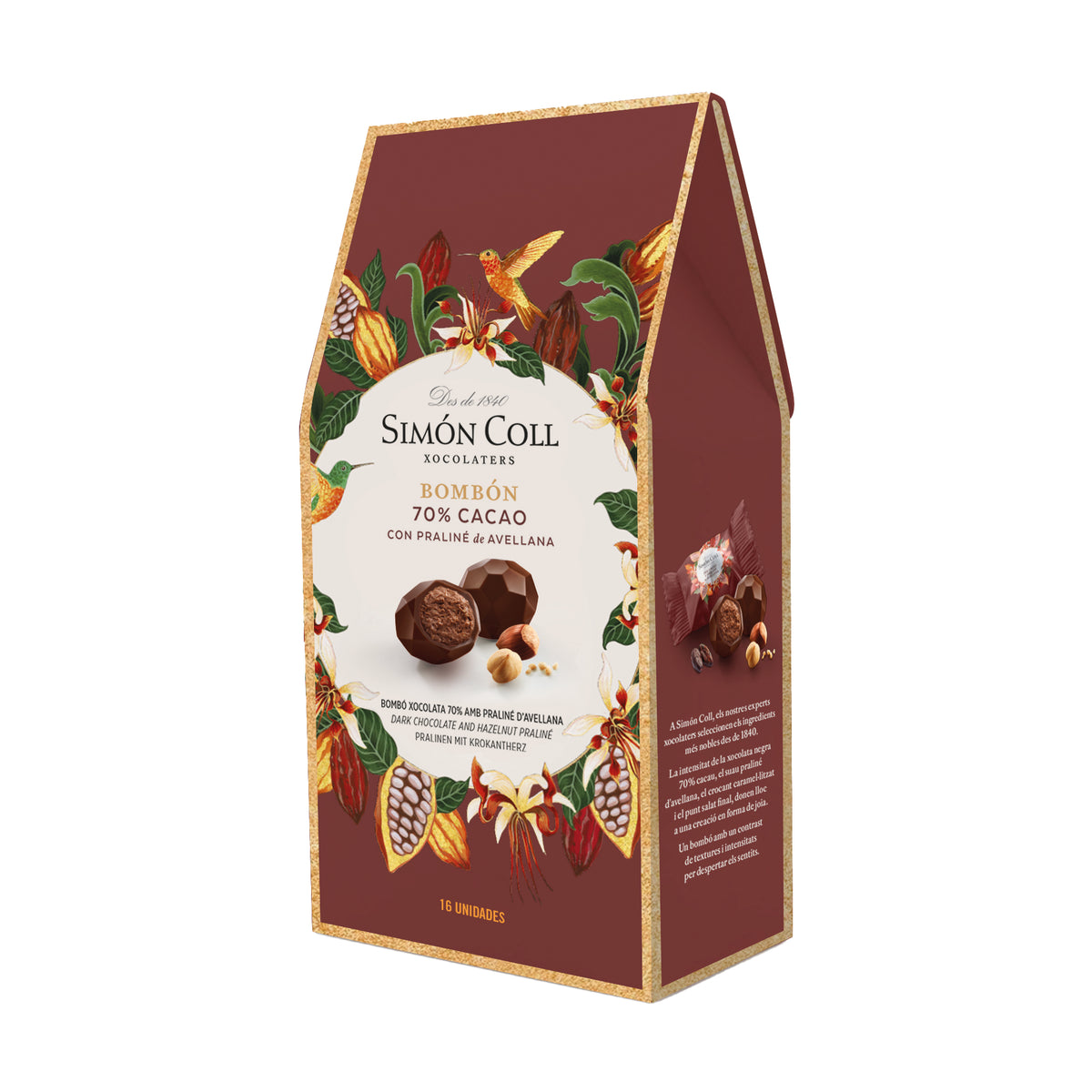 SIMON COLL 70% Cocoa Chocolate and Hazelnut Praline