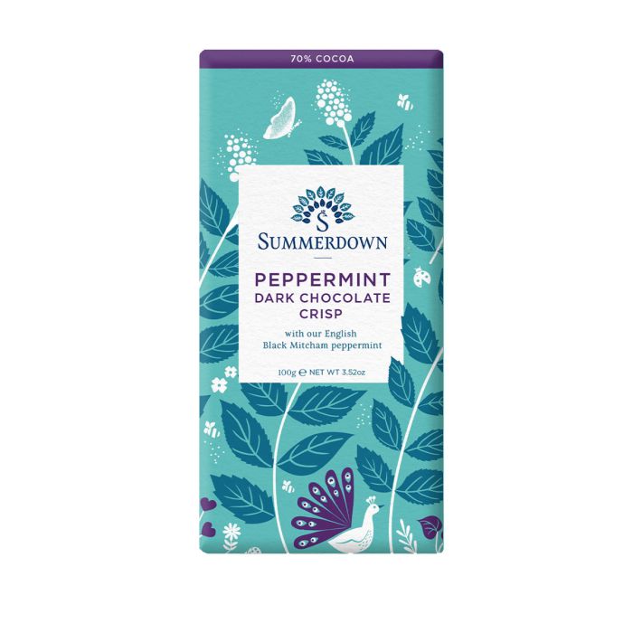 SUMMERDOWN MINT Peppermint Dark Chocolate Crisp Bar 100g