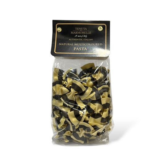 Tenuta Marmorelle Black Squid ink & White Pasta Bows 250g