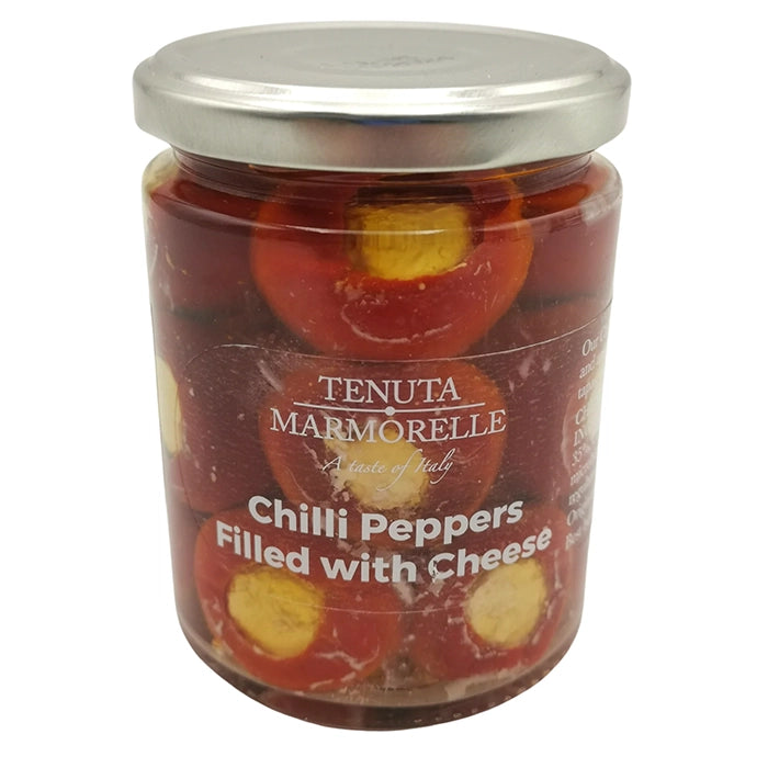 Tenuta Marmorelle Chilli Peppers Filled with Feta Cheese 314ml jar