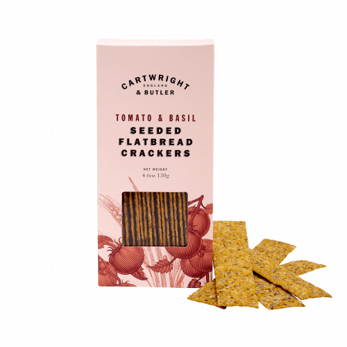 CARTWRIGHT & BUTLER Tomato & Basil Flat Bread Crackers 130g