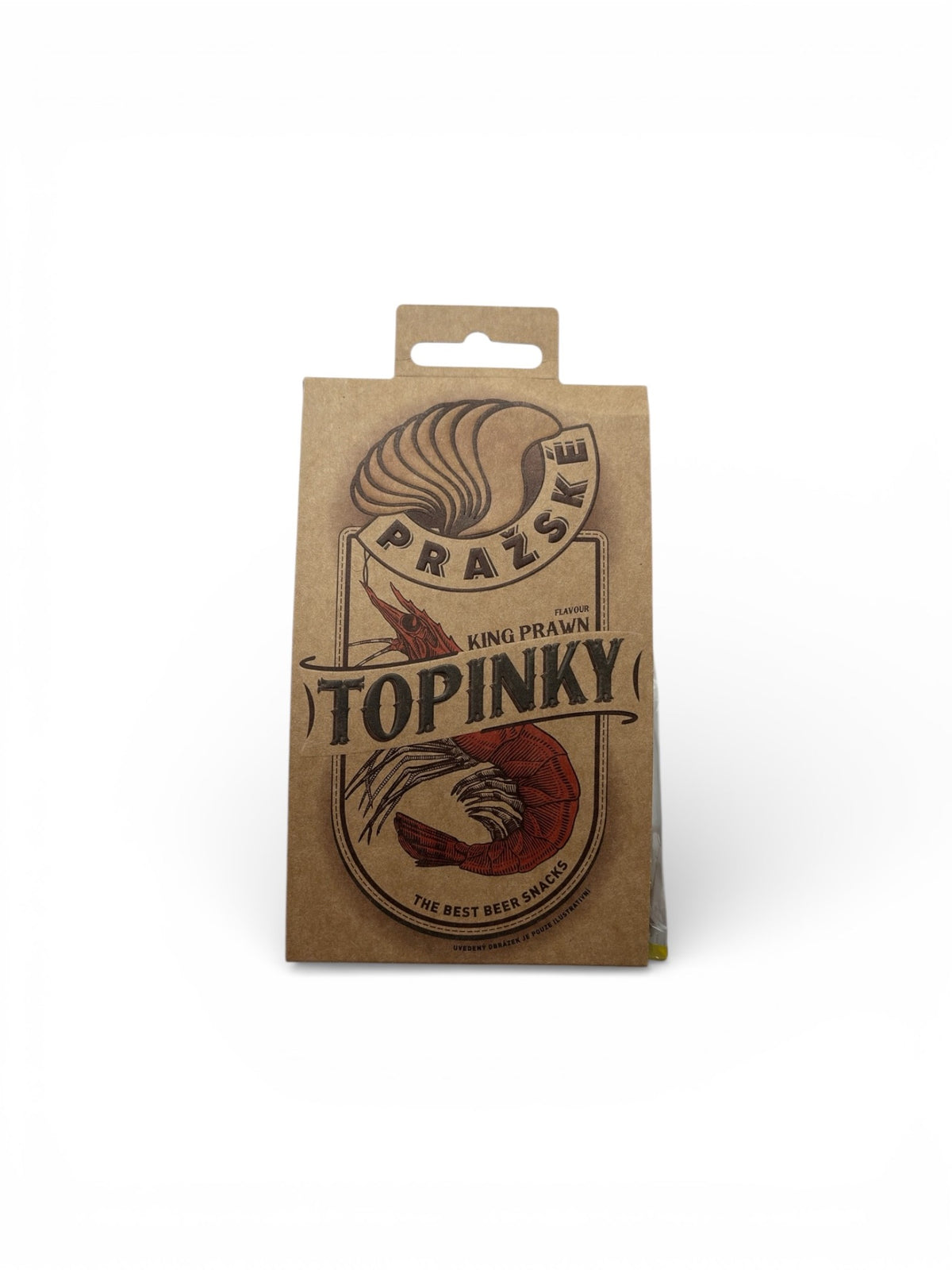 Kraft paper packaging with branding on a white background