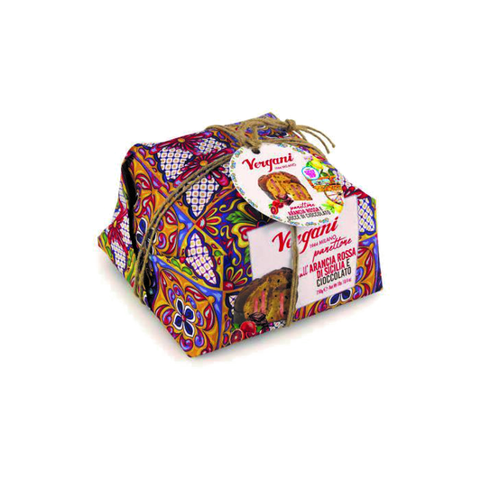 Vergani Sicily Red Orange Cream & Chocolate Drops Panettone 750g