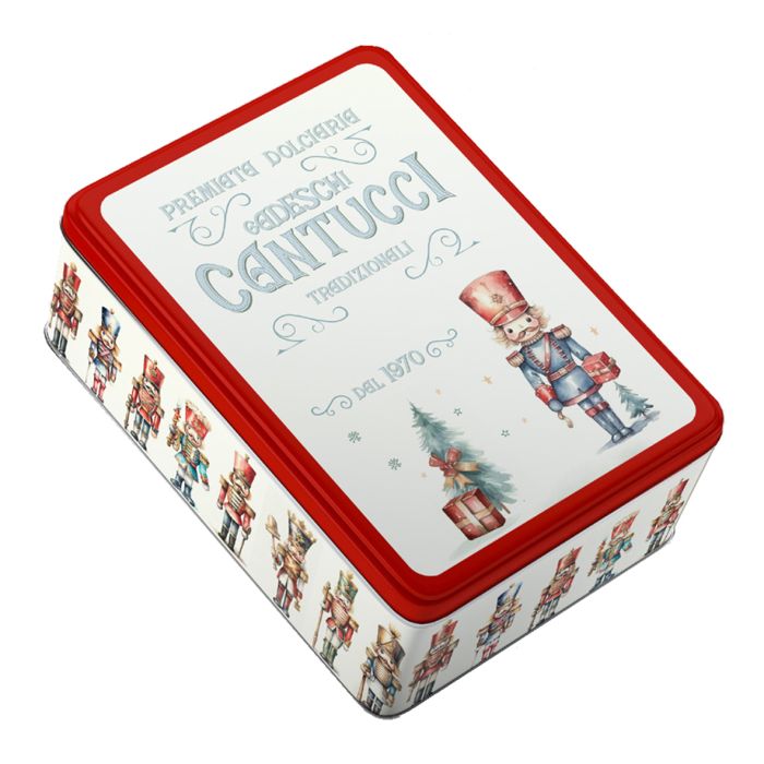 Gadeschi Red Nutcracker Tin with Cantucci