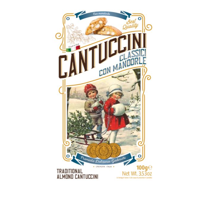 Gadeschi Almond Cantucci Biscuits in Winter Scene Box