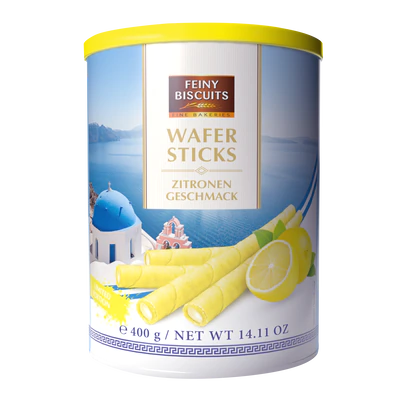 WAFER ROLL WITH A LEMON FLAVOURED CREAM