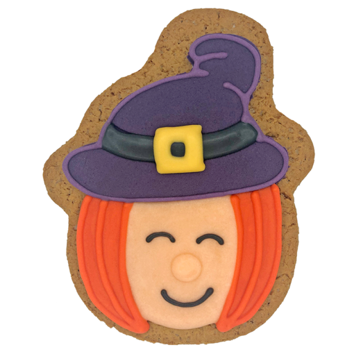 Original Biscuit Bakers Hand-Iced Witch Gingerbread Biscuit