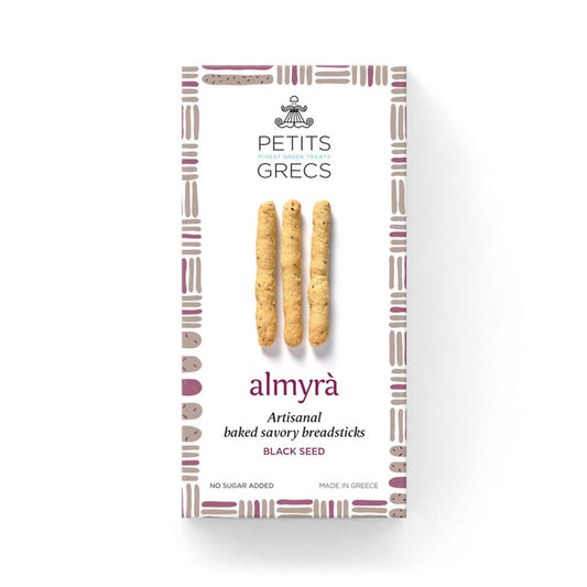 PETITS GRECS Almyra Savoury Breadsticks with Black Seed & Sesame 120g