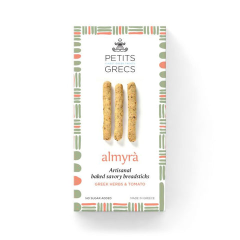 PETITS GRECS Almyra Savoury Savoury Breadsticks with Mediterrenean Herbs & Tomato