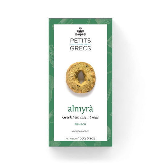 PETITS GRECS Almyra Savoury Biscuits With Spinach & Pumpkin Seeds 150g