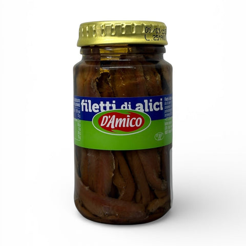 D'AMICO Anchovy Fillets in Sunflower Oil 140g