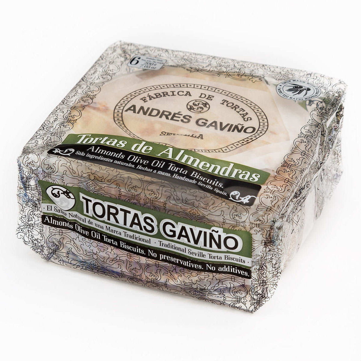 Andrés Gaviño Tortas de Almendras almond olive oil biscuits six-piece pack, 210g
