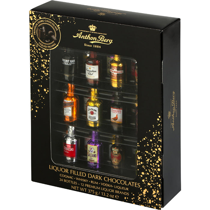 ANTHON BERG Premium Liquor Filled Dark Bottles (24pcs) 375g