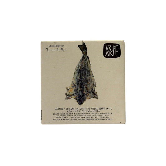 AR DE ARTE Codfish In Oil with Garlic & Black Pepper 110g