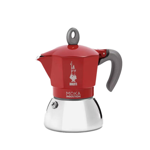 BIALETTI Moka Induction Stovetop Coffee 4 cups in Red
