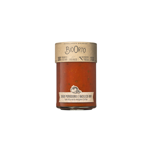 Bio Orto Organic Tomato & Basil Pasta Sauce 350g, 350g jar