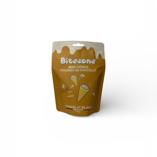 BITECONE Mini Cones White Chocolate 100g
