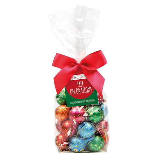BonBon chocolate bauble tree decorations, 140g festive bag