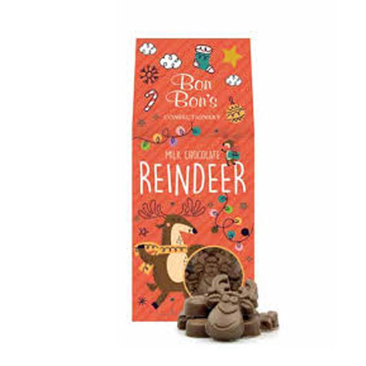 BON BON'S Solid Milk Chocolate Reindeer 120g
