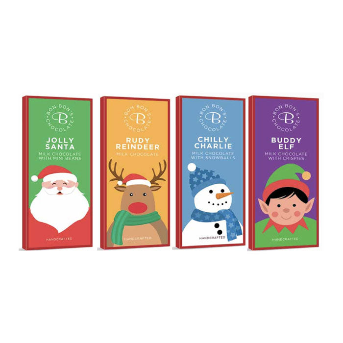 BonBon Christmas Chocolate Bar assorted festive designs