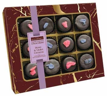 Bon Bon's Rose & Violet Fondant Creams 150g gift box
