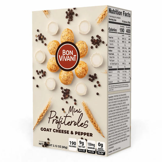 Bon Vivant Goat’s Cheese & Pepper Filled Profiteroles 60g
