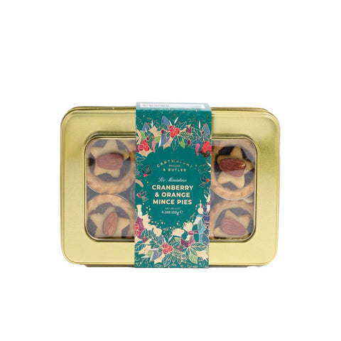 CARTWRIGHT & BUTLER Merry Christmas - Cranberry and Orange Mini Mince Pies in Tin
