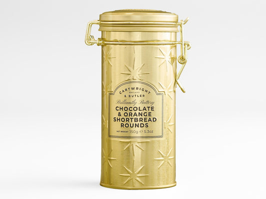 Cartwright & Butler Christmas Chocolate & Orange Shortbreads Tin 150g