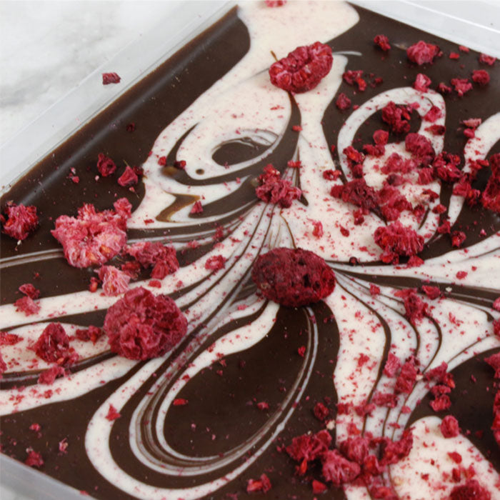 CCO Raspberry Swirl Dark Chocolate Tile 250g
