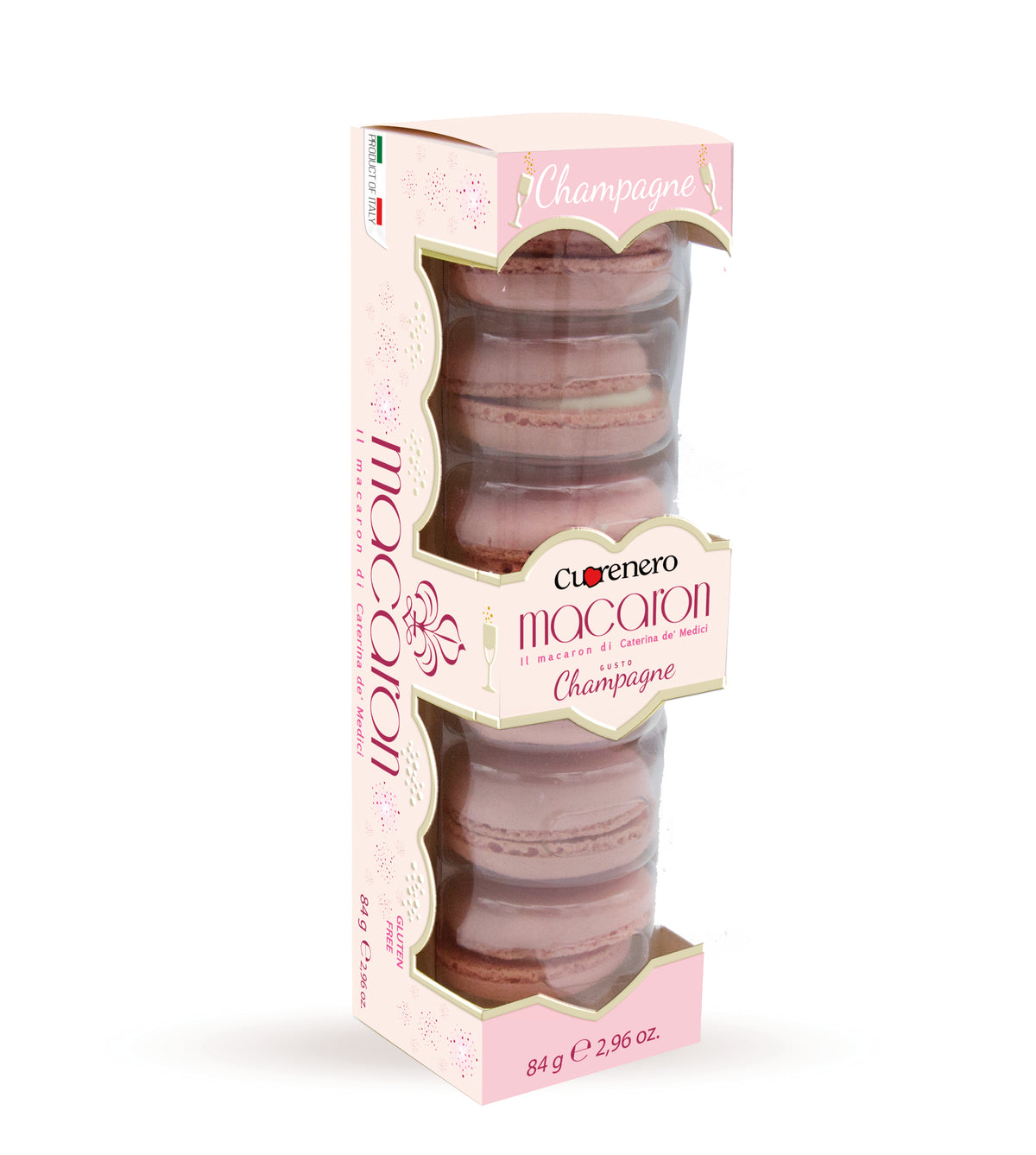 Cuorenero Champagne Macarons 6pc 84g