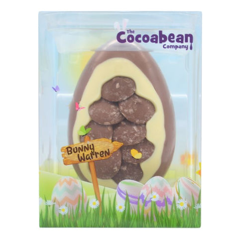 THE COCOABEAN COMPANY Chocolate Buttons Inclusions Hollow Easter Egg 150g