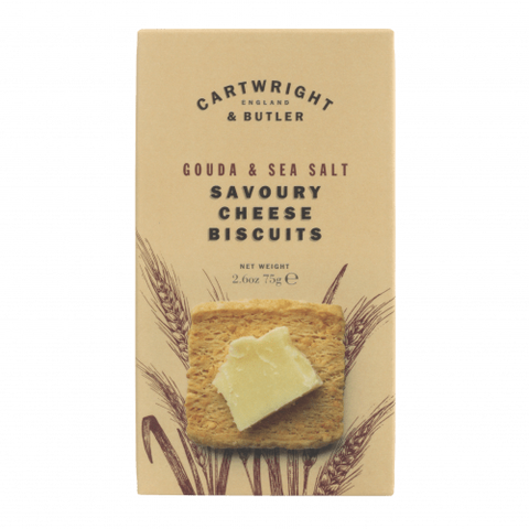 CARTWRIGHT & BUTLER Gouda and Sea Salt Cheese Biscuits 75g