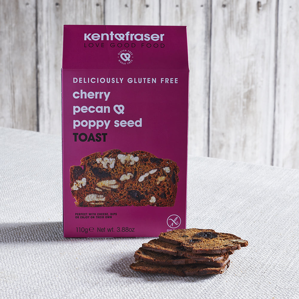 Kent & Fraser Gluten Free Cherry, Pecan and Poppy Seed Toast 110g