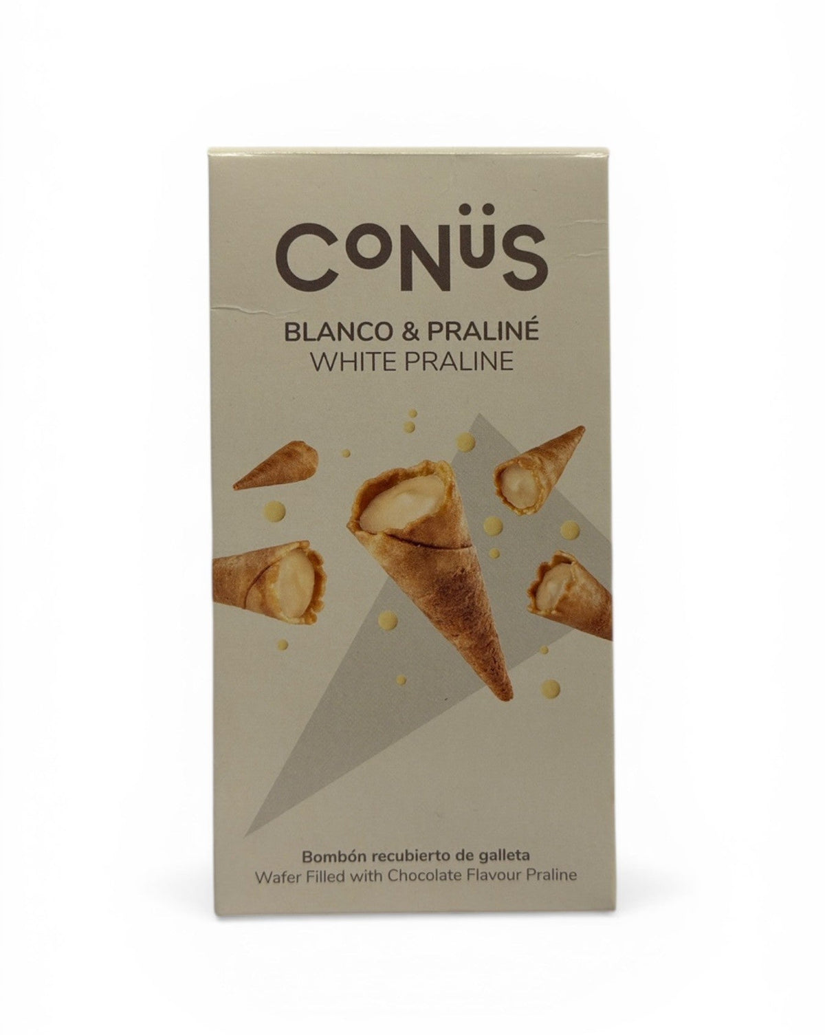 CONUS White Chocolate Praline Cones 70g