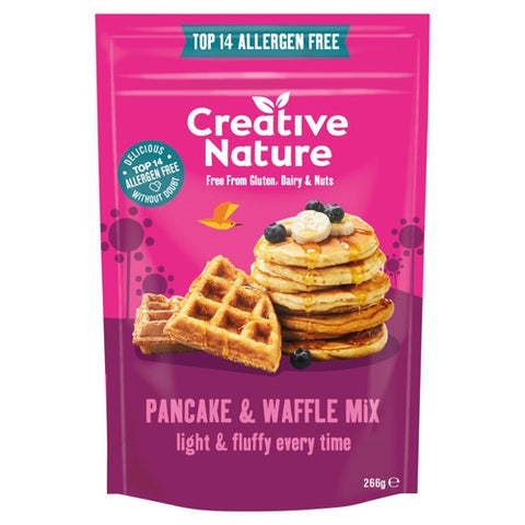 CREATIVE NATURE Quick and Easy Pancake & Waffle Baking Mix 266g