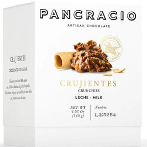 PANCRACIO Crunchies with 38% Milk Chocolate 140g Box