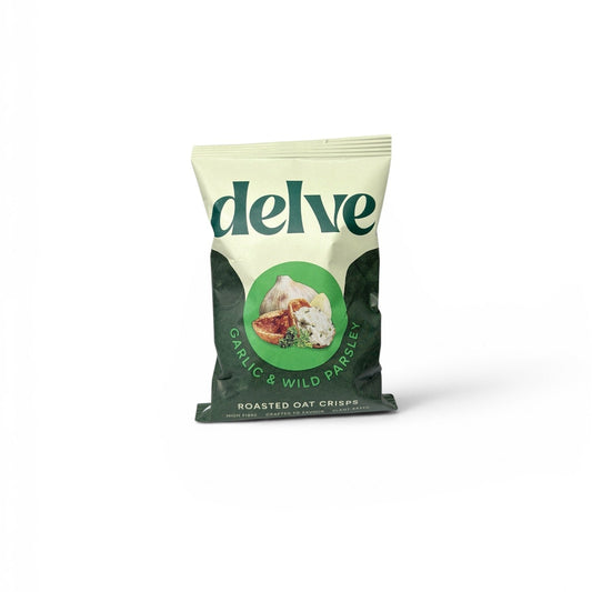 Delve Garlic & Wild Parsley Roasted Oat Crisps