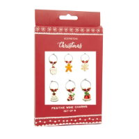 Festive Wine Charms 6-Piece Set