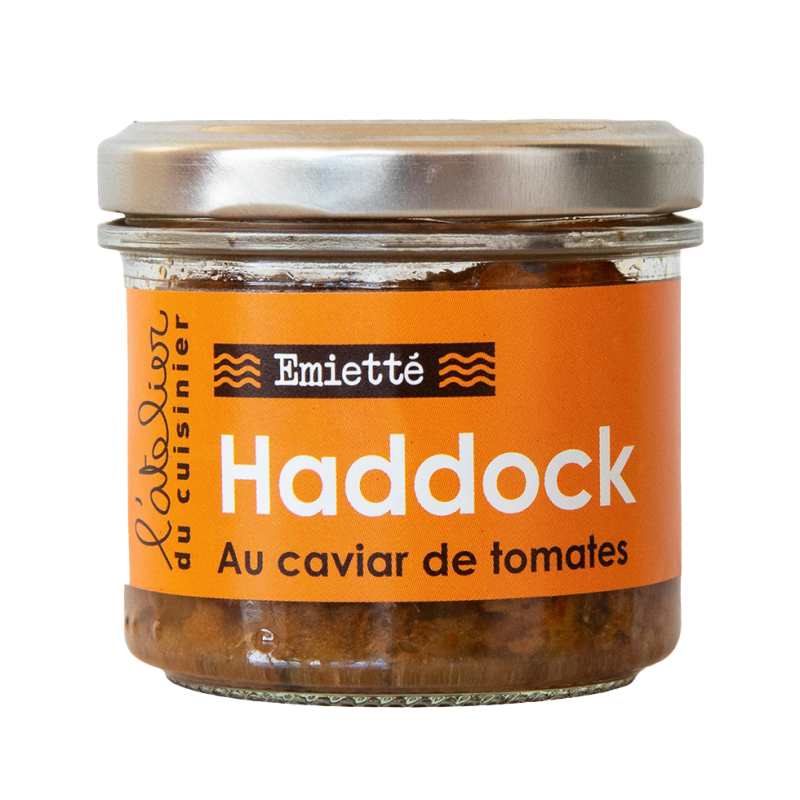 L’ATELIER DU CUISINIER Emietté of haddock with tomato caviar 90g Jar