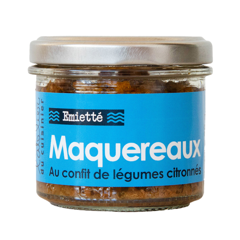 L’ATELIER DU CUISINIER Emietté of mackerel with lemon vegetable confit 90g Jar