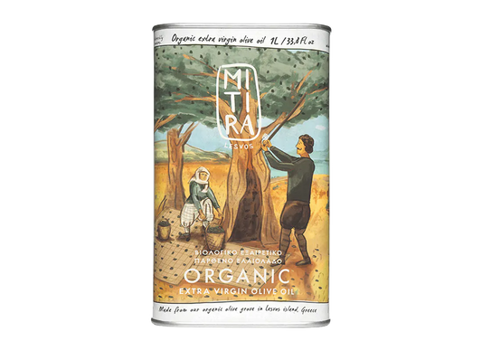 Mitira Lesvos Organic Extra Virgin Olive Oil Tin 1L